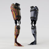 Motif <span data-wg-notranslate>Ultra Robot</span> placé, adaptable aux dimensions exactes de votre prothèse tibiale, prothèse fémorale, prothèse bras et manchon, ou votre orthèse, corset, corset siège, cruro-pédieuse, releveur, prepreg.